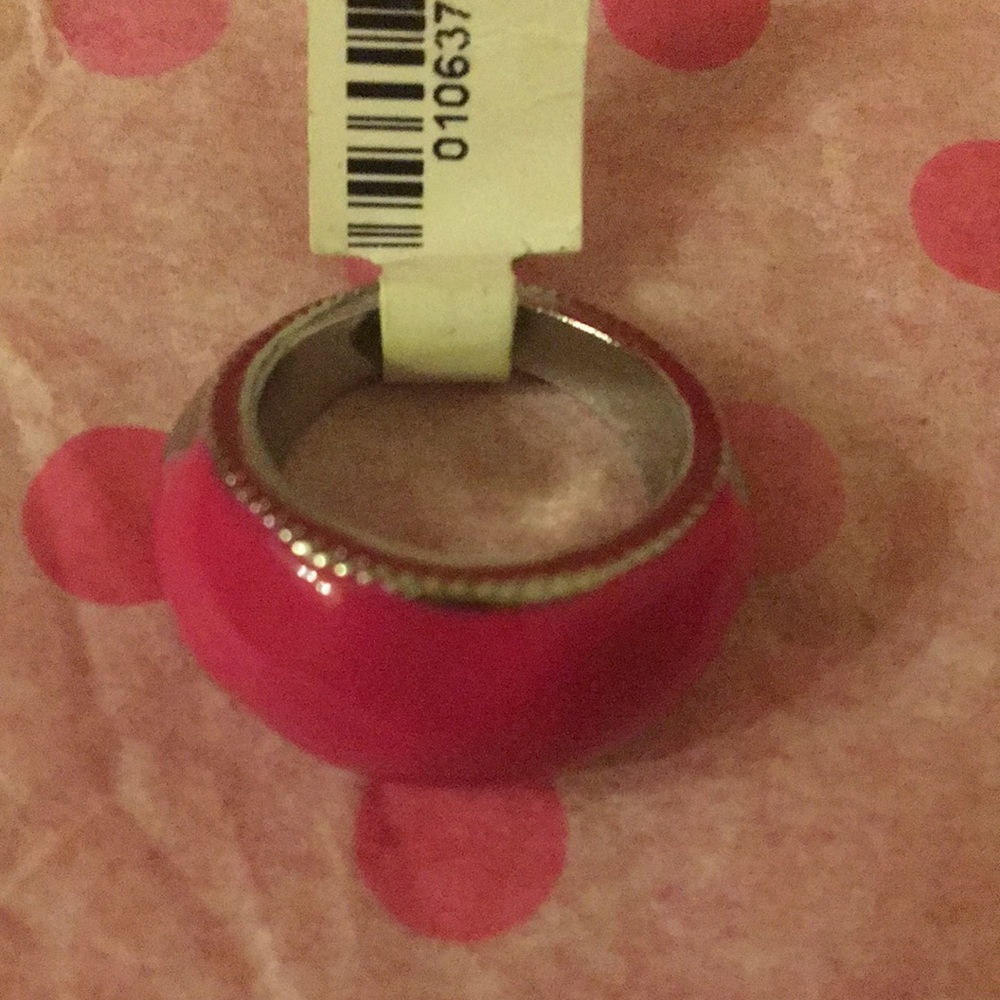 Pink Dome Enamel Ring